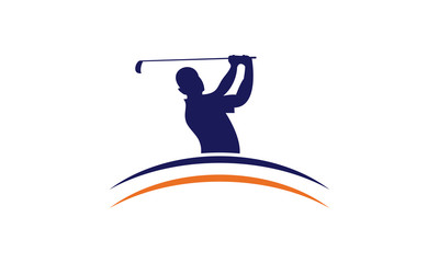 Wall Mural - People golfing icon vector