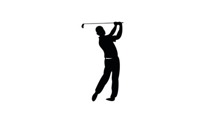 Wall Mural - People golfing vector