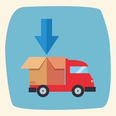 Wall Mural - truck fast delivery logistic icon vectorillustrate