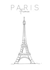 Wall Mural - Poster paris eiffel tower