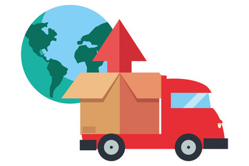 Poster - fast delivery related icon vectorillustrate