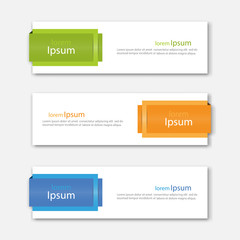 Wall Mural - set of abstract design banner template.