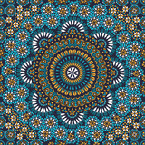 Decorative colorful seamless pattern in mosaic ethnic style. Oriental motif ornament.