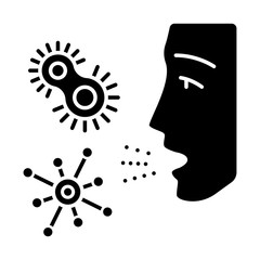 Sticker - Dust allergy glyph icon