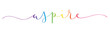 ASPIRE rainbow brush calligraphy banner