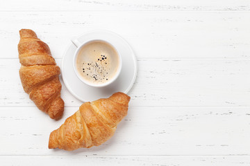 Wall Mural - Coffee and croissant