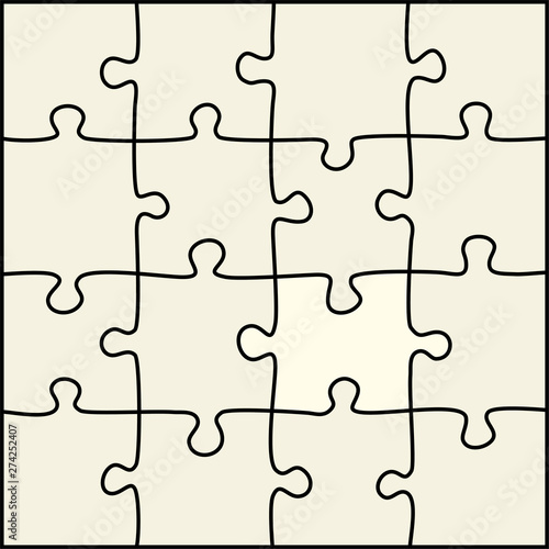 Simple puzzle pieces that can separate each one.
