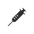 © Frog_Ground - Syringe icon template black color editable. Injection symbol Flat vector sign isolated on white background. Simple vector illustration for graphic and web design.