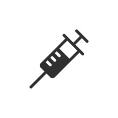 Leinwandbilder - Syringe icon template black color editable. Injection symbol Flat vector sign isolated on white background. Simple vector illustration for graphic and web design.