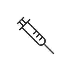Poster - Syringe icon template black color editable. Injection symbol Flat vector sign isolated on white background. Simple vector illustration for graphic and web design.