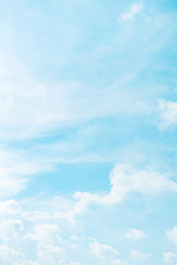 Wall Mural - web banner spring and summer season with beauty clear and bright sky and cloudy background with copy