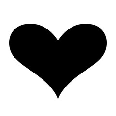 Wall Mural - Vector flat heart icon isolated on white background.