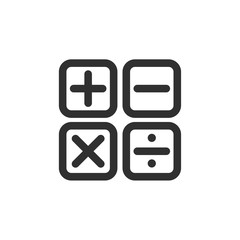 Fototapete - Calculator icon template black color editable. Calculator symbol Flat vector sign isolated on white background. Simple vector illustration for graphic and web design.