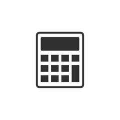 Fototapete - Calculator icon template black color editable. Calculator symbol Flat vector sign isolated on white background. Simple vector illustration for graphic and web design.