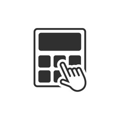 Aufkleber - Calculator icon template black color editable. Calculator symbol Flat vector sign isolated on white background. Simple vector illustration for graphic and web design.