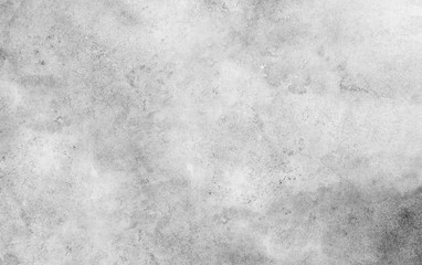 Monochrome black and white ink effect water color illustration. Abstract grunge grey shades watercolor background. Smeared gray aquarelle painted paper textured canvas for design, vintage card