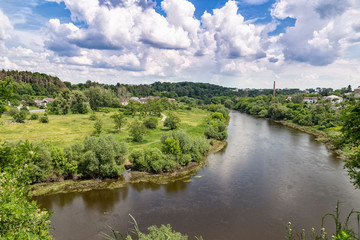 Naklejka na meble View of the river Sluch in town Novohrad-Volynskyi. Ukraine