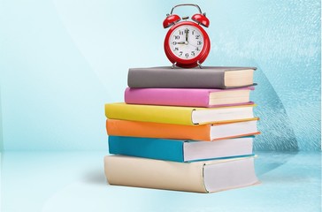 Wall Mural - Stack of Books on A Desk for Back to School