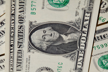 Wall Mural - Portrait of Washington on Dollar Bill