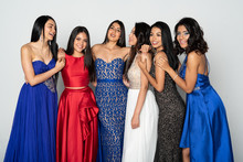 Group Of Teen Girls Going To Prom Dance