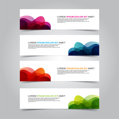 Wall Mural - Vector abstract design banner web template