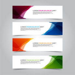Wall Mural - Vector abstract design banner web template