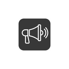 Aufkleber - Megaphone Speaker icon template black color editable. Loudspeaker symbol Flat vector sign isolated on white background. Simple logo vector illustration for graphic and web design.