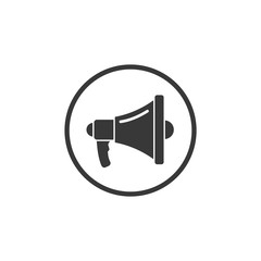 Aufkleber - Megaphone Speaker icon template black color editable. Loudspeaker symbol Flat vector sign isolated on white background. Simple logo vector illustration for graphic and web design.