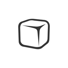 Leinwandbilder - Cube icon template black color editable. Cubic symbol Flat vector sign isolated on white background. Simple logo vector illustration for graphic and web design.
