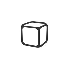 Aufkleber - Cube icon template black color editable. Cubic symbol Flat vector sign isolated on white background. Simple logo vector illustration for graphic and web design.