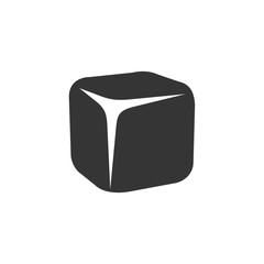 Aufkleber - Cube icon template black color editable. Cubic symbol Flat vector sign isolated on white background. Simple logo vector illustration for graphic and web design.