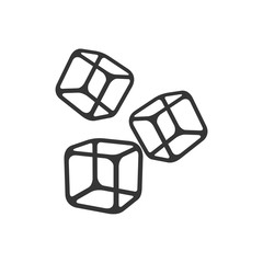Poster - Cube icon template black color editable. Cubic symbol Flat vector sign isolated on white background. Simple logo vector illustration for graphic and web design.