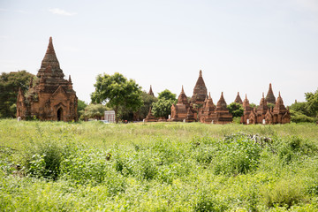 Small stupas and temples at Bagan, Myanmar