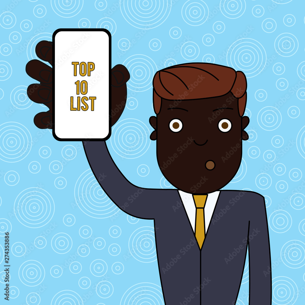 Particular List Handwriting text Top 10 List. Conceptual photo the ten most important ...