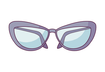 Sticker - optical eyeglasses female isolated icon