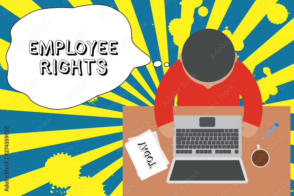 Employee Rights Potrait Writing note showing Employee Rights. Business concept for All ...