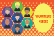 © Zofia - Word writing text Volunteers Needed. Business photo showcasing need work or help for organization without being paid Pictures frames chief executive and staff. Organization employees structure