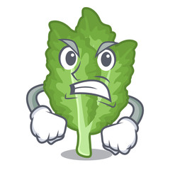 Sticker - Angry green mustard in the cartoon shape