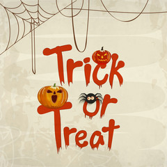 Canvas Print - Trick Or Treat party celebration poster, banner or invitation.