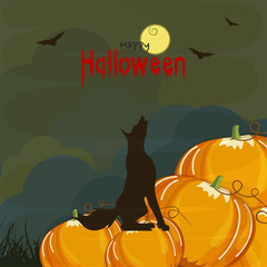 Wall Mural - Halloween party celebration poster, banner or background.