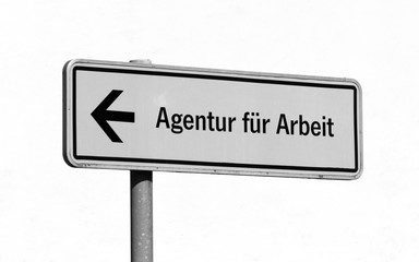 Canvas Print - Agentur für Arbeit Wegweiser