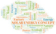 Solar Energy Concept word cloud. Wordcloud made with text only.