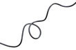 Leinwandbild Motiv electric black wire cable curled shaped isolate on white background