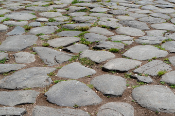 Wall Mural - old stone roman road in rome