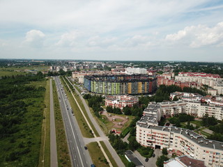 Fields, nature and house in Russia, Petergof