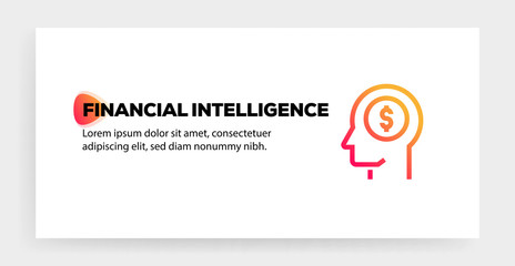 Poster - FINANCIAL INTELLIGENCE ICON CONCEPT