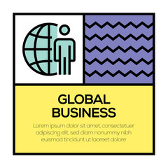 Wall Mural - GLOBAL BUSINESS ICON CONCEPT