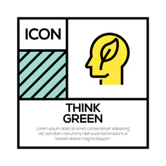 Canvas Print - THINK GREEN ICON CONCEPT