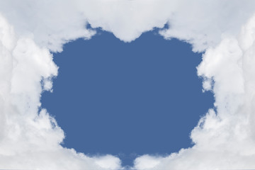 Wall Mural - frame cloud isolated on white background. abstract background