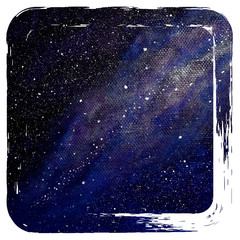 Space background. Space illustration in figure. Template for cards and posters. Cosmic picture.